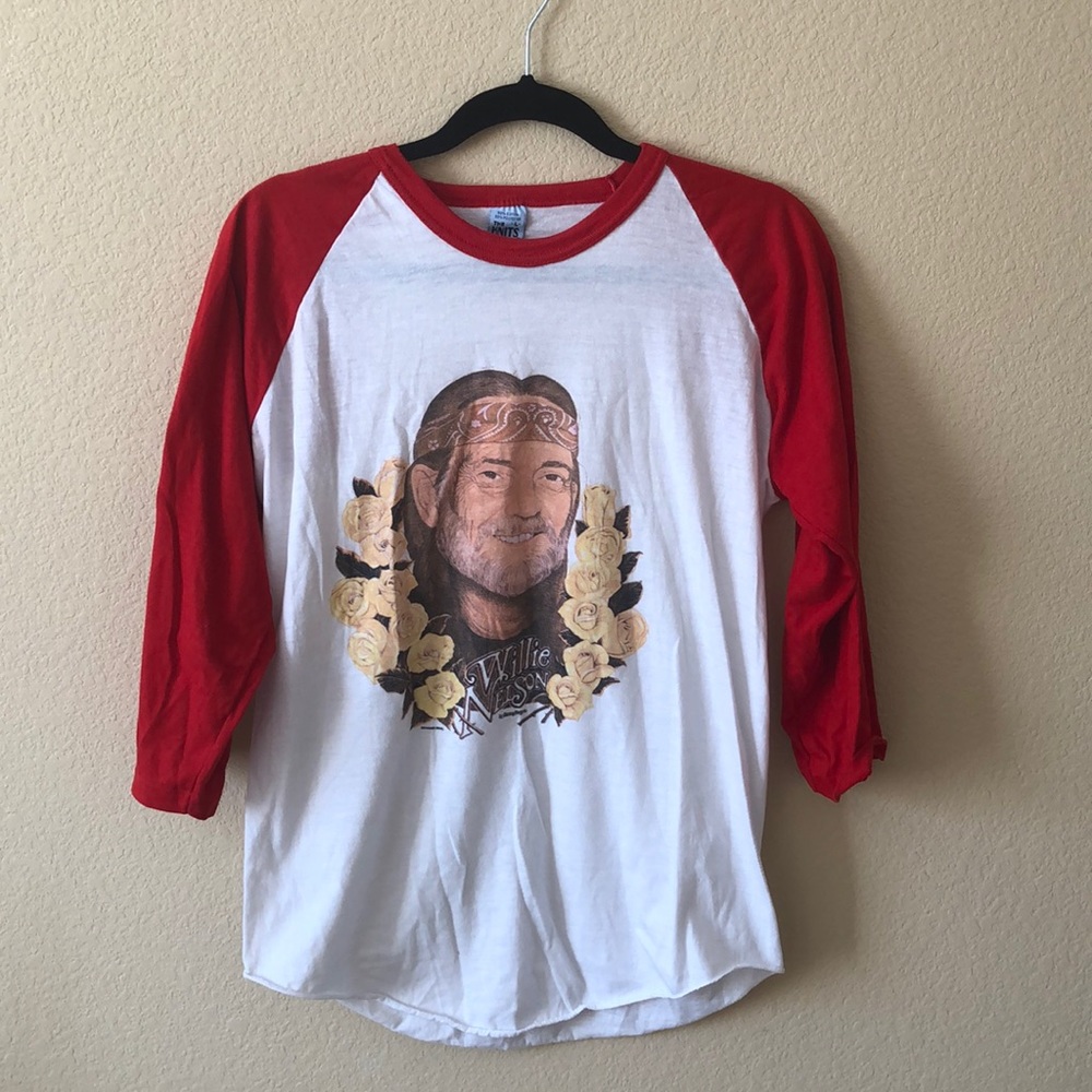 Vintage Willie Nelson baseball tee